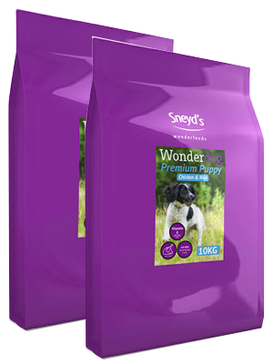<!-- 011 -->2 x Sneyds Wonderdog Puppy 10kg Complete Dog Food 
