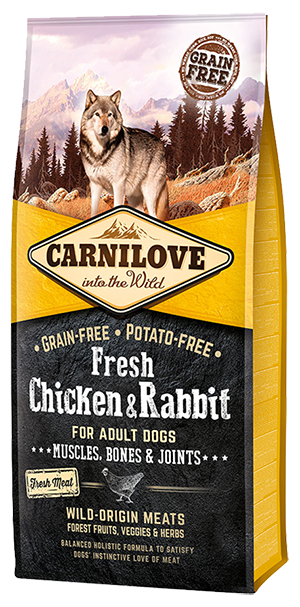Carnilove Fresh Chicken and Rabbit Grain Free Dog Food 12kg
