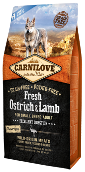 Carnilove Fresh Ostrich and Lamb Small Breed Grain Free Dog Food 6kg