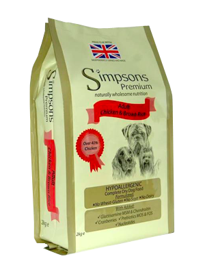 Simpsons Premium Dog Food Chicken & Brown Rice 12kg