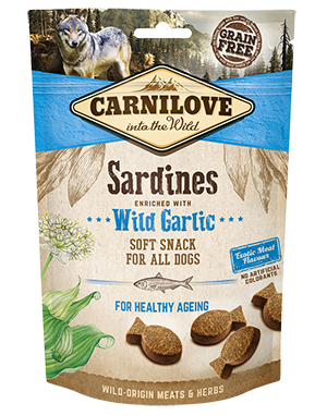 Carnilove Sardines with Wild Garlic Semi-Moist Grain Free Dog Treats 200g