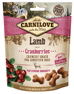 Carnilove Lamb with Cranberries Crunchy Grain Free Dog Treats 200g