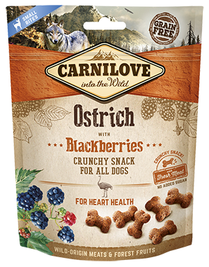 Carnilove Ostrich with Blackberries Crunchy Grain Free Dog Treats 200g