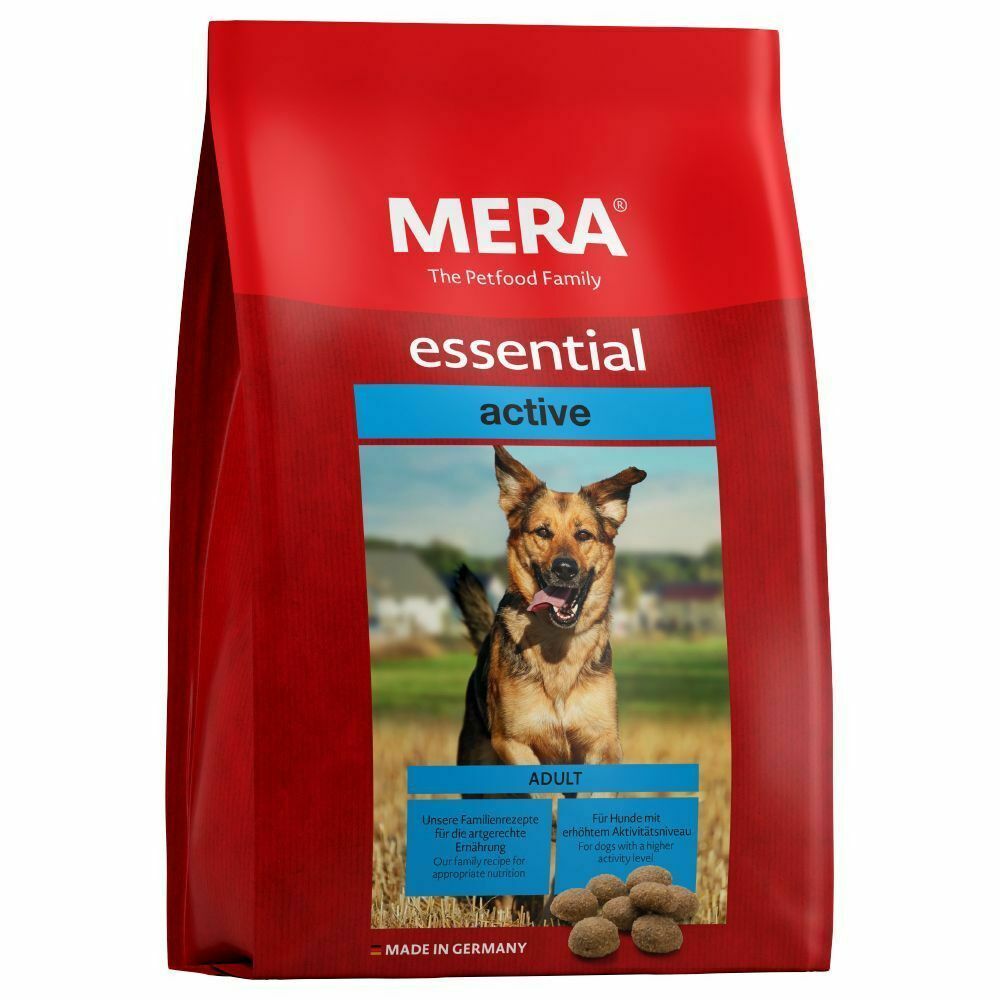 6 x  MERA Essential Active Dry Complete Dog Food 12.5kg Poultry , Omega 3 a
