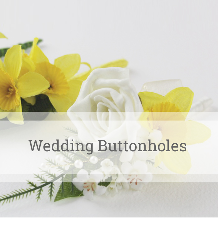 Silk daffodil wedding corsage