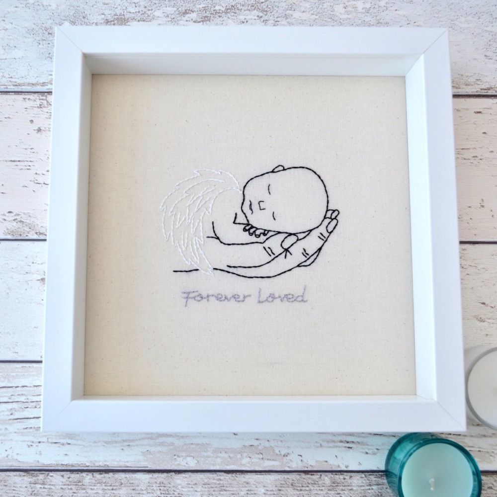 Angel Baby Embroidered Picture - JustSewHelen.com