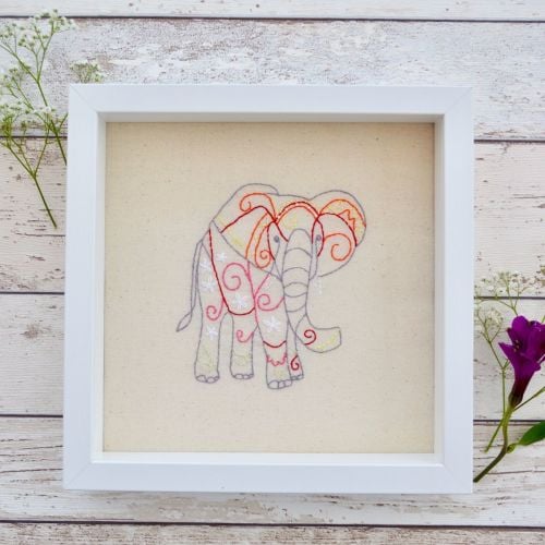 Elephant Embroidered Picture - JustSewHelen.com