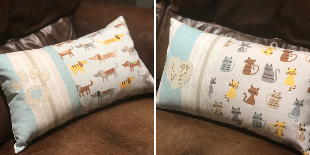 Paw print cushions - JustSewHelen.com