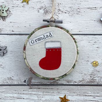 Christmas Remembrance Ornament - Stocking MADE TO ORDER