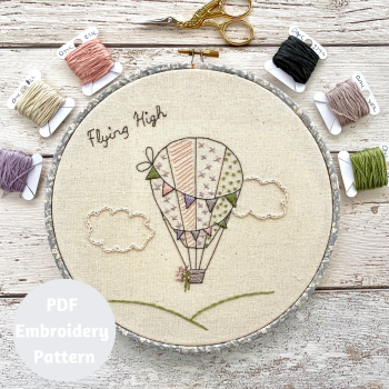 Hot Air Balloon Hand Embroidery Sampler | PDF Pattern