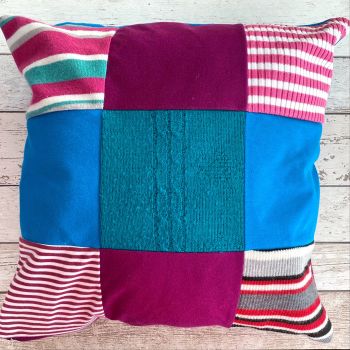 Patchwork Memory Cushion  9 Squares - Custom Made from Loved Ones Clothing