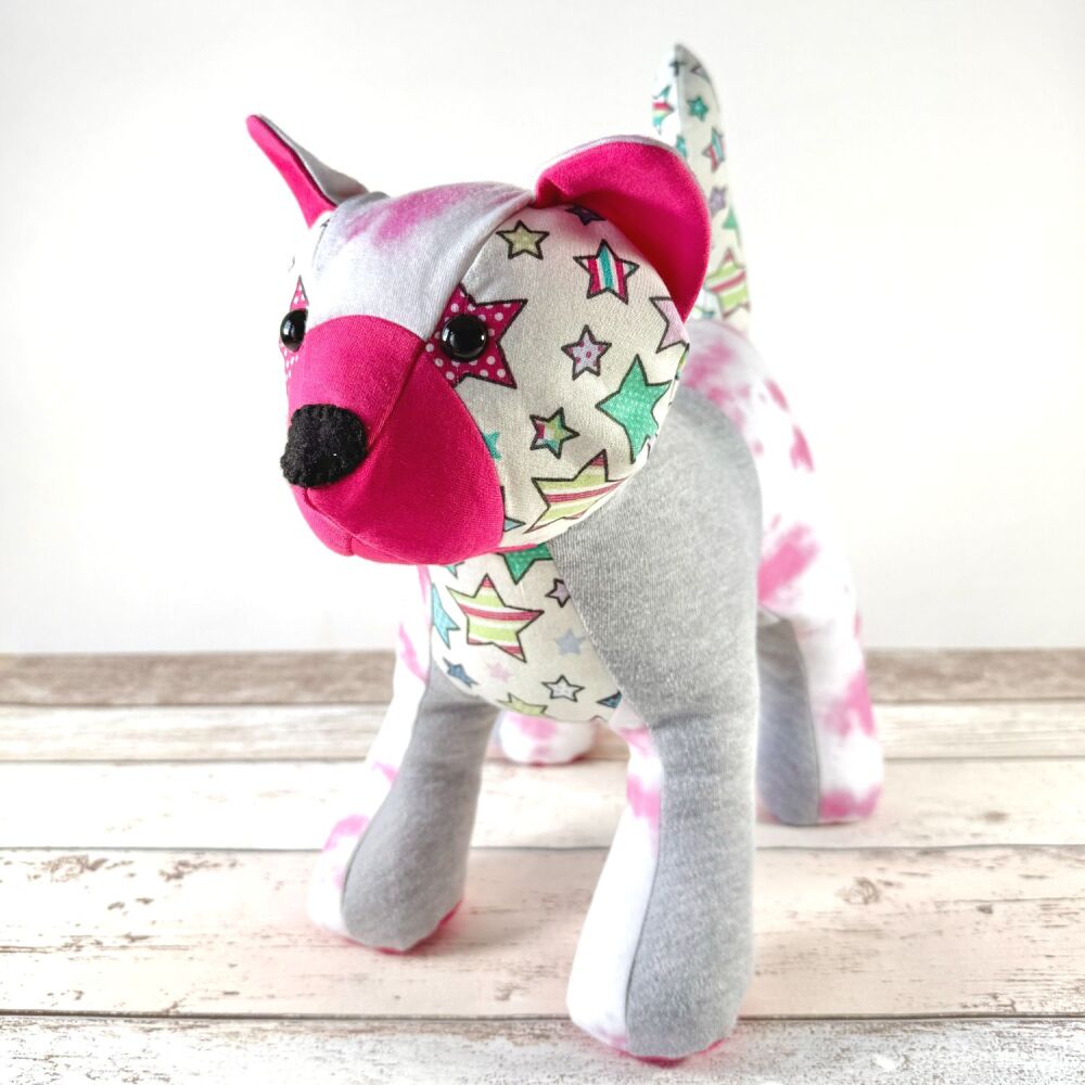 <!--090-->Memory Bear - Patchwork Cat
