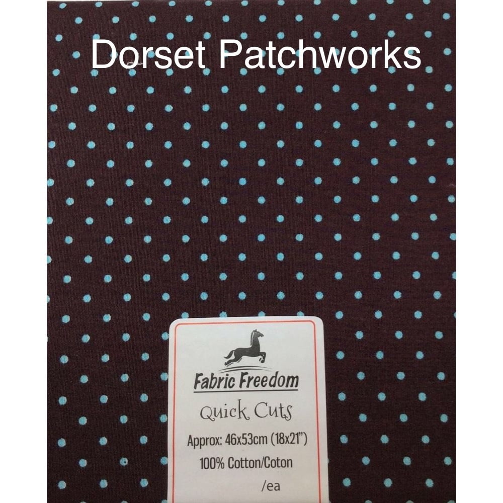 Fabric Freedom - Quick Cut - Dark brown and pale blue