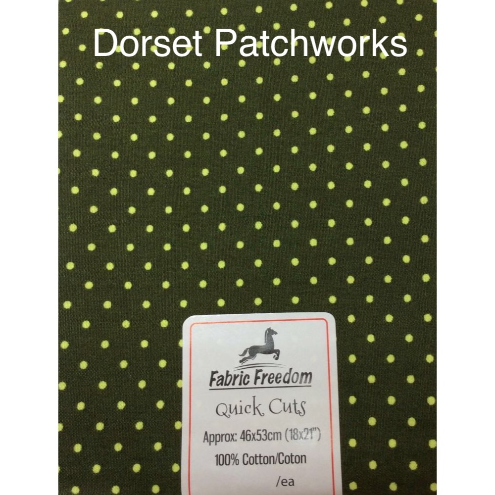 Fabric Freedom - Quick Cut - Dark green and yellow