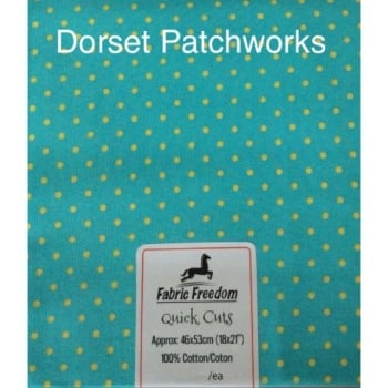 Fabric Freedom - Quick Cut - light greeny/blue and yellow