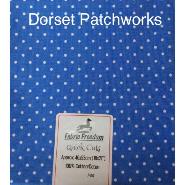 Fabric Freedom - Quick Cut - Mid blue and white