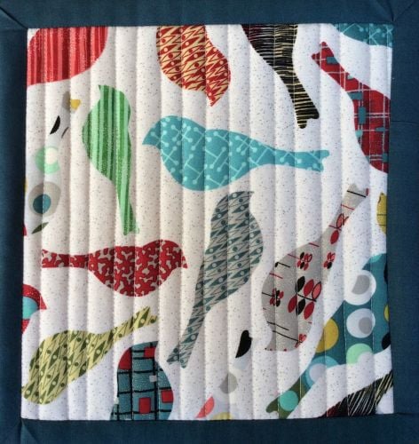 Mid Mod Quilted Place Mat (Bird Cream and Eye Green)