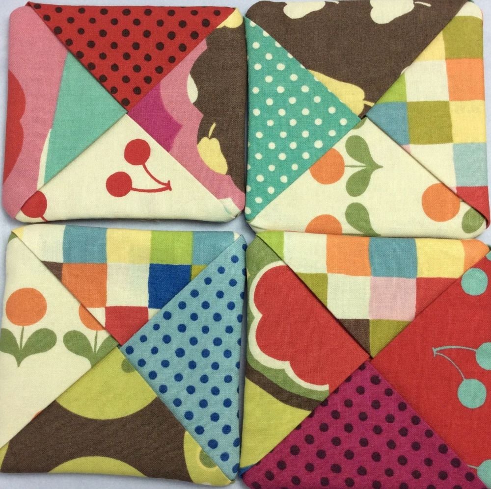 Set of Four of Fabric Coasters (Avant Garden)