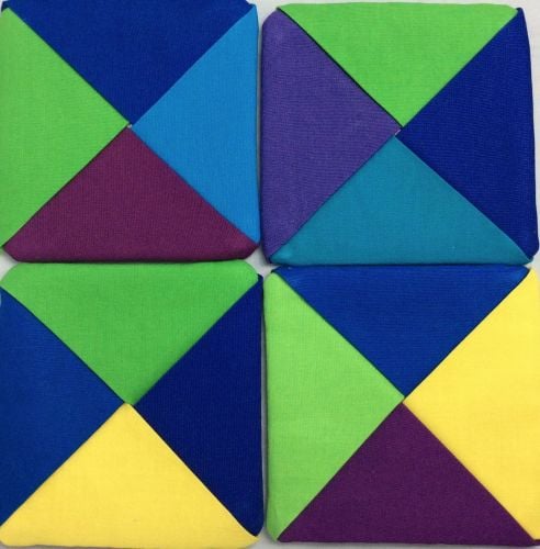 Set of Four of Fabric Coasters (New Classic Palette)