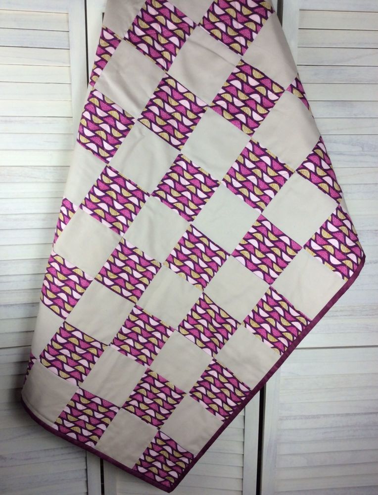 Baby Quilt - Dashwood Studios - Retro Orchard Fruit Wedges