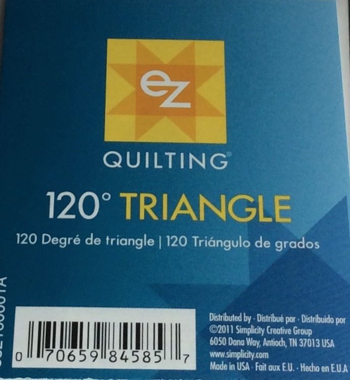 EZ Simplicity Quilting 120° Triangle Template