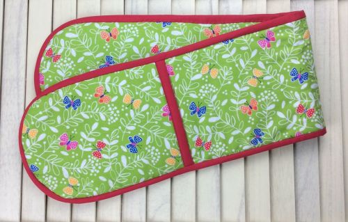 Oven Gloves (Secret Garden - Lime)