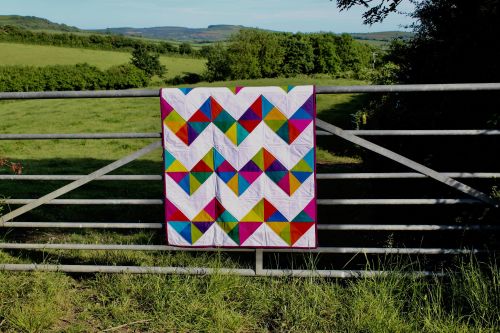 Classic Palette Chevron Baby Quilt