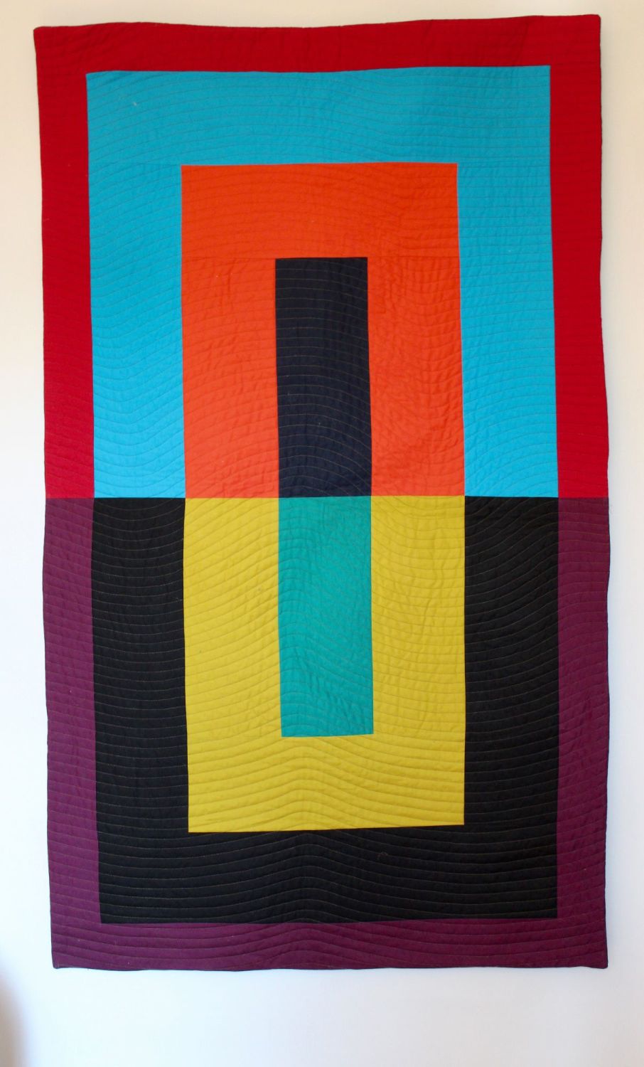 Colour Blocks Large Quilted Wall Hanging