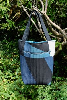 Blues  Quilted Tote Bag