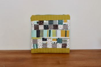 A Dorset Patchworks Square Bits and Bobs Quilted Pouch (Knock On Wood)