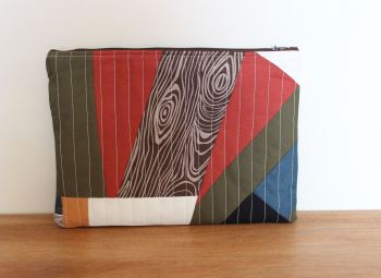 A Dorset Patchworks Bits and Bobs Quilted Pouch (Knotted Wood)