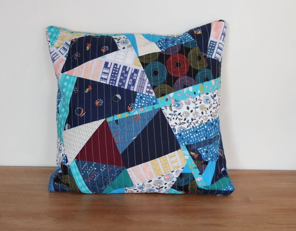 Blues Rules Quilted Cushion Cover