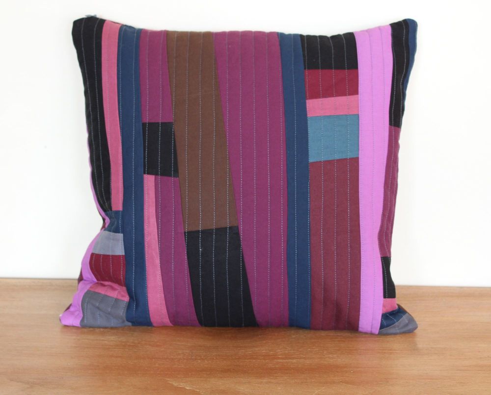 Purples Rules Quilted Cushion Cover