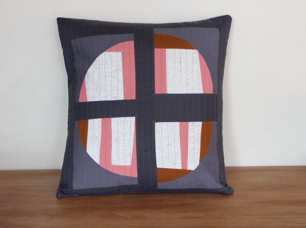 Abstract Orb Quilted Cushion Cover