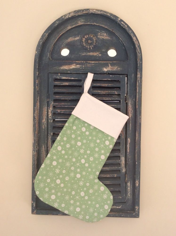 Christmas Wish Quilted Christmas Stocking (with White Cuff)