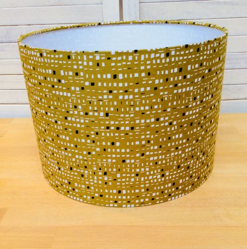 New Horizons (Olive) 30 cms Drum Lampshade