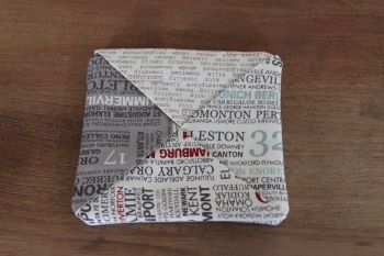 Words Folded Fabric Coaster