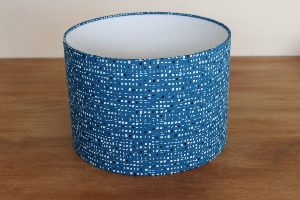 New Horizons (Teal) 30 cms Drum Lampshade
