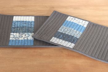 Set of Two Quilted Place Mats (MicroLife Textures - Blue)(7)