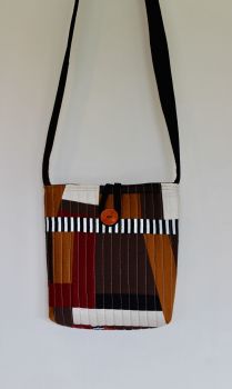 Pecan and Brown Quilted Cross-Over Bag(1)