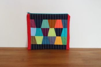 A Dorset Patchworks Bits and Bobs Quilted Pouch (Tumbler Blocks)