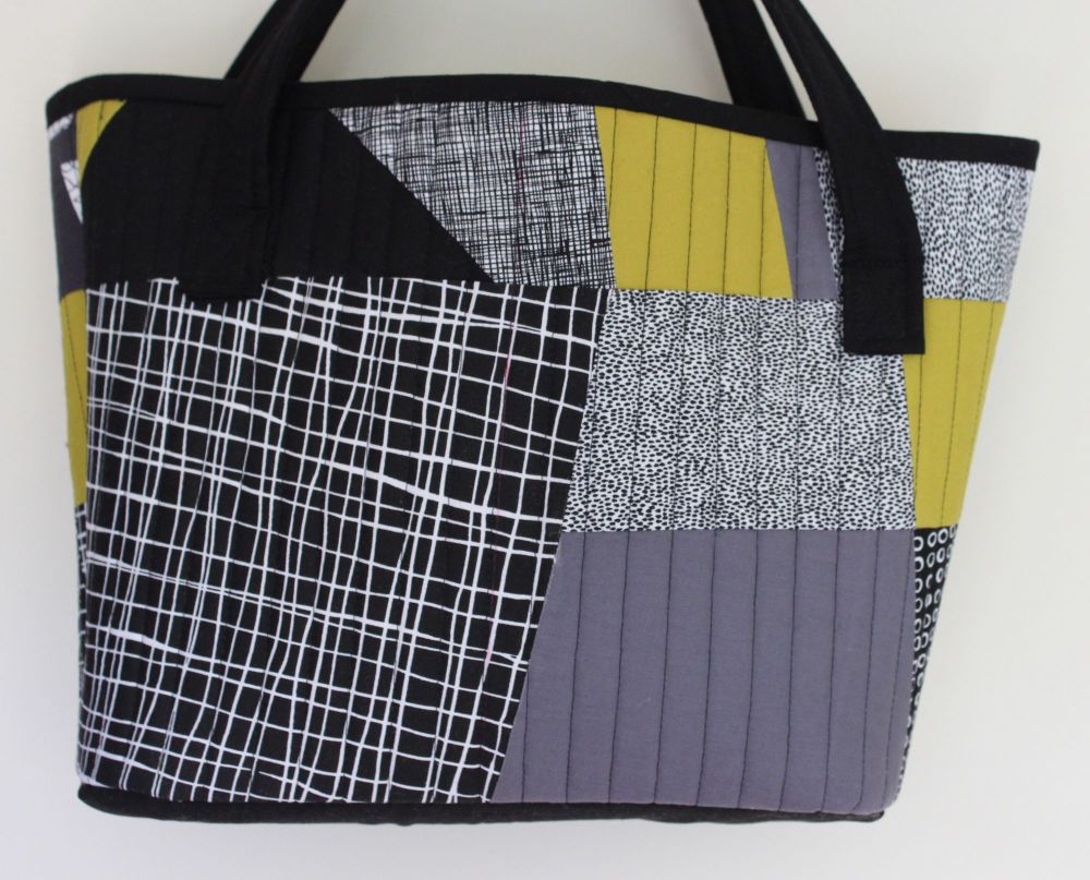 Pen and Ink and Pickle Quilted Shopping Tote Bag(2)