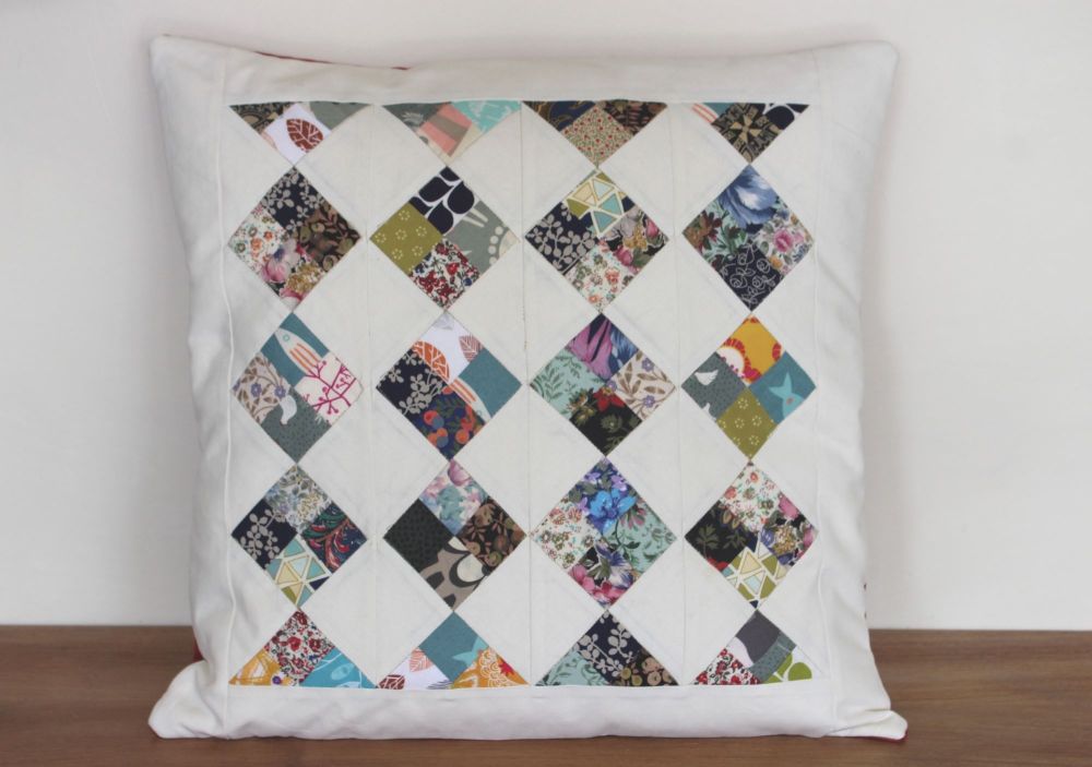 Scrappy Patch Square Quilted Cushion(1)
