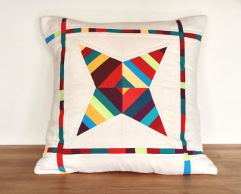 String Star Quilted Cushion (Bright)(3)