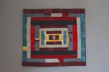 Grunge Winter Maze Quilted Wall Hanging