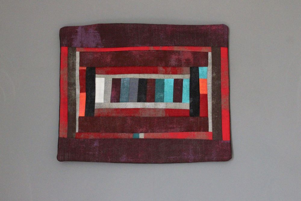 Grunge All In A Row Quilted Wall Hanging (Small)