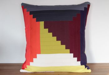 Log Cabin Quilted Cushion(1)