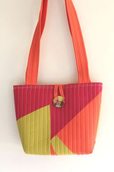 Small Tote Bag in Orange Pink and Pickle(1)