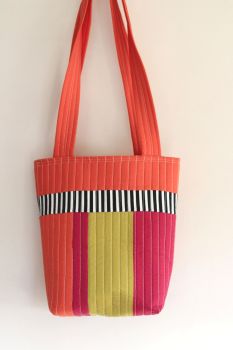 Small Tote Bag in Orange Pink and Pickle(2)