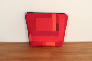 A Dorset Patchworks Bits and Bobs Patchwork  Pouch (Red/Orange)